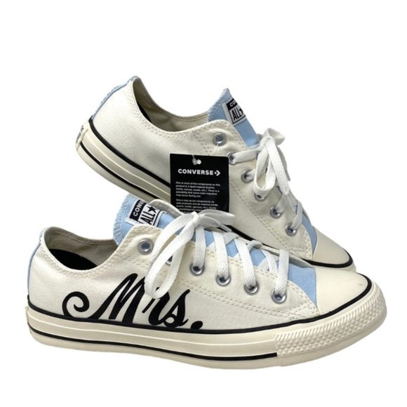 Converse Shoes - Converse Chuck Taylor Low Wedding White Canvas Women Sneaker Custom 171213C-WTBU
